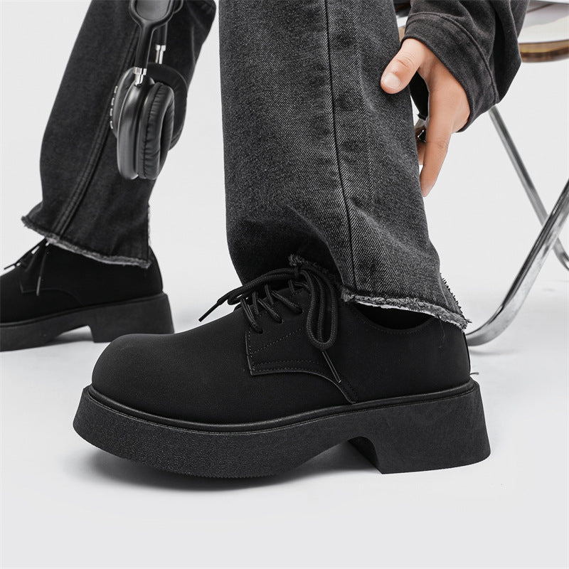 Men Casual Solid Color Leather Ankle Boots