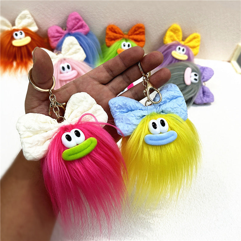 Cute Bow Doll Keychain Plush Cartoon Pendant