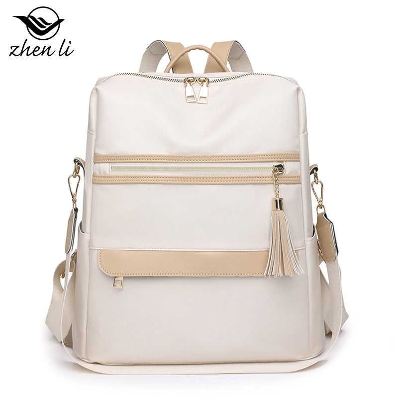 Women Fashion Casual Color Blocking Large Capacity Backpack