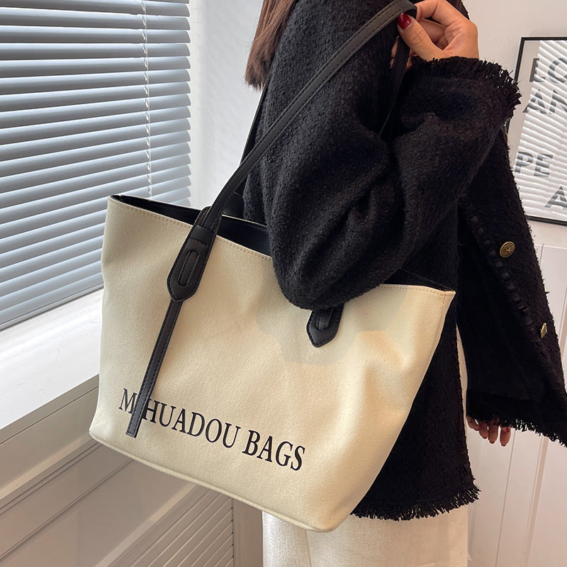 Bolso de mano informal de gran capacidad a la moda para mujer
