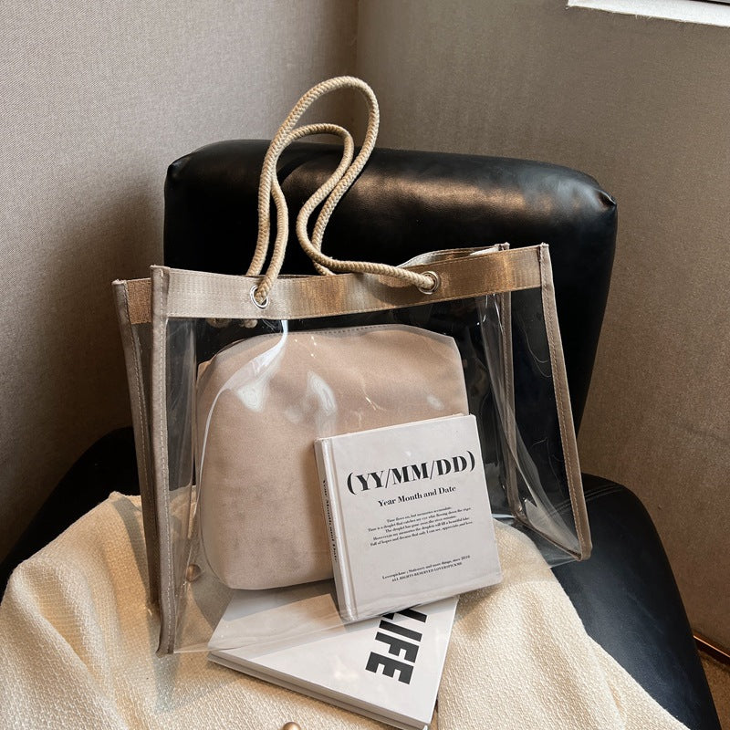 Spring And Summer Transparent PVC Travel Bag