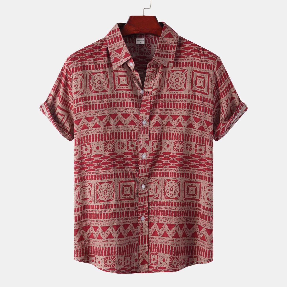 Men Casual Vacation 3D Print Short Sleeve Shirt