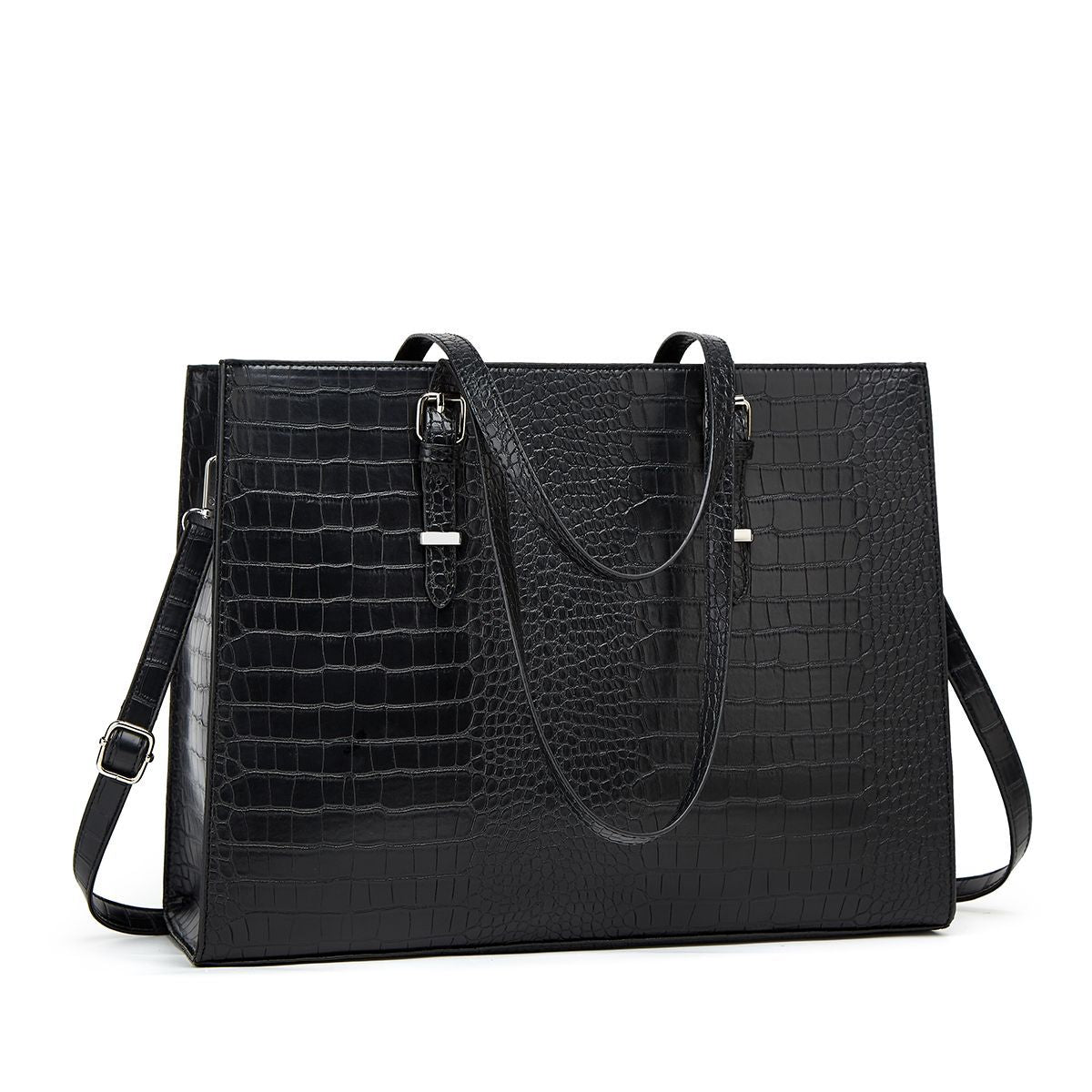 Women Large Capacity Laptop Tote Bag in PU Material