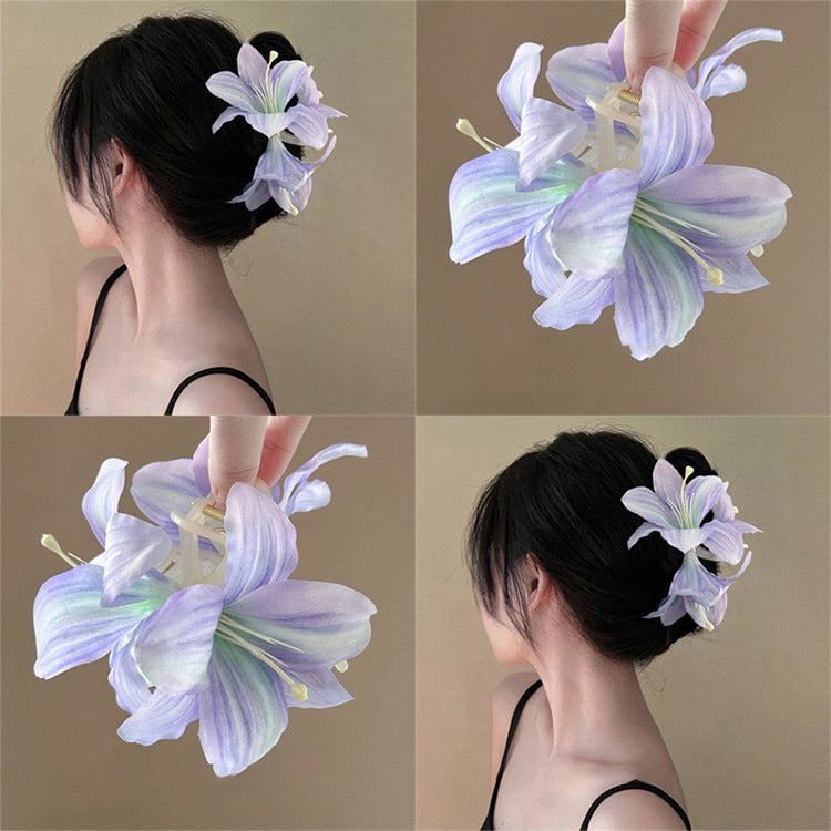 Épingle à cheveux pastorale pour femme Sweet Lily Grab Clip
