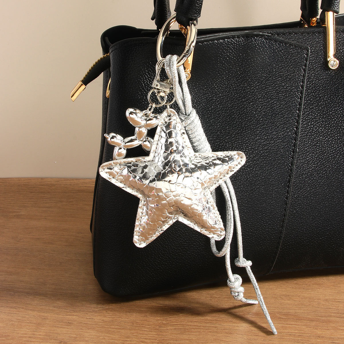Fashion Silver Series Five-Pointed Star Keychain