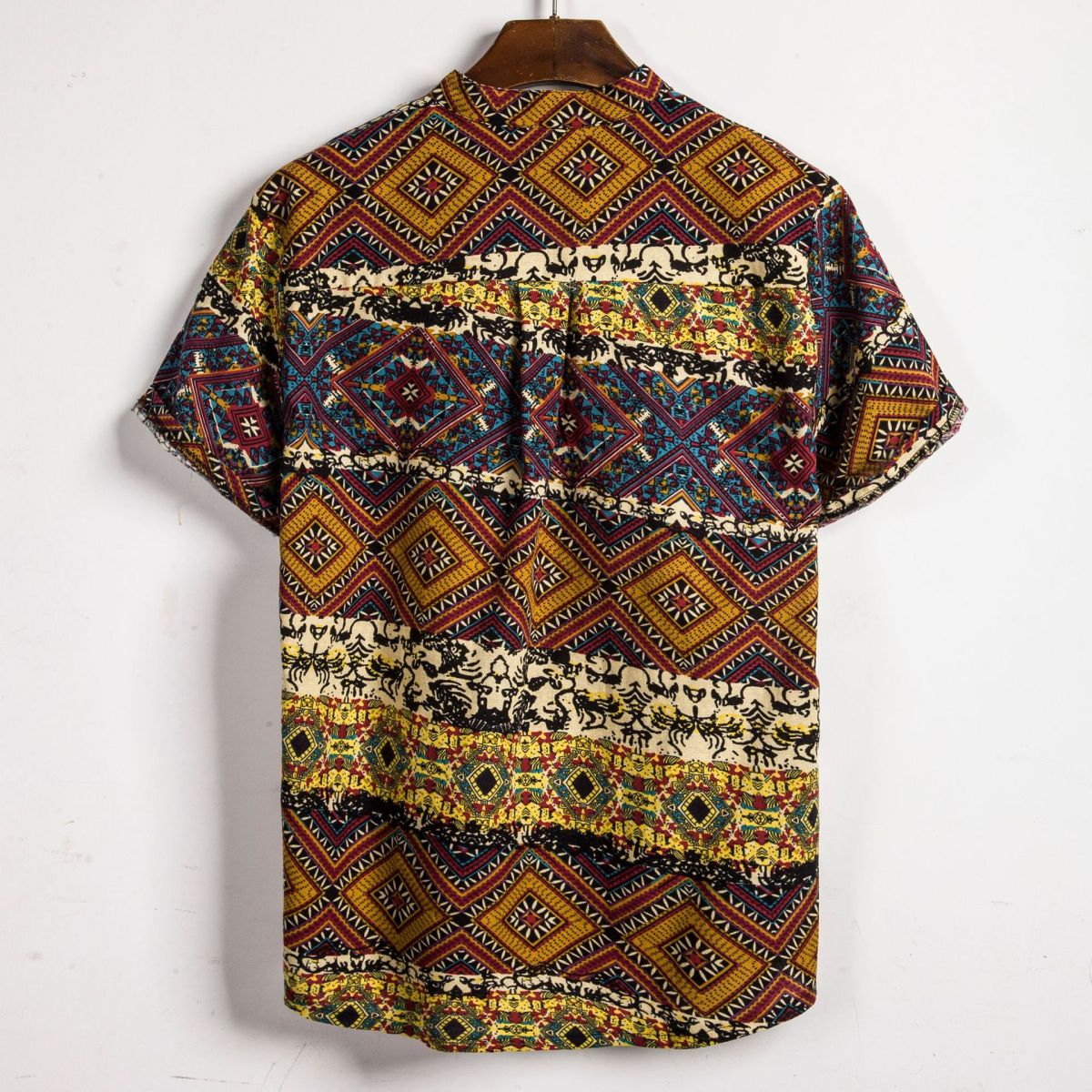 Camisa con estampado de flores diminutas en 3D para hombre, ideal para vacaciones de verano