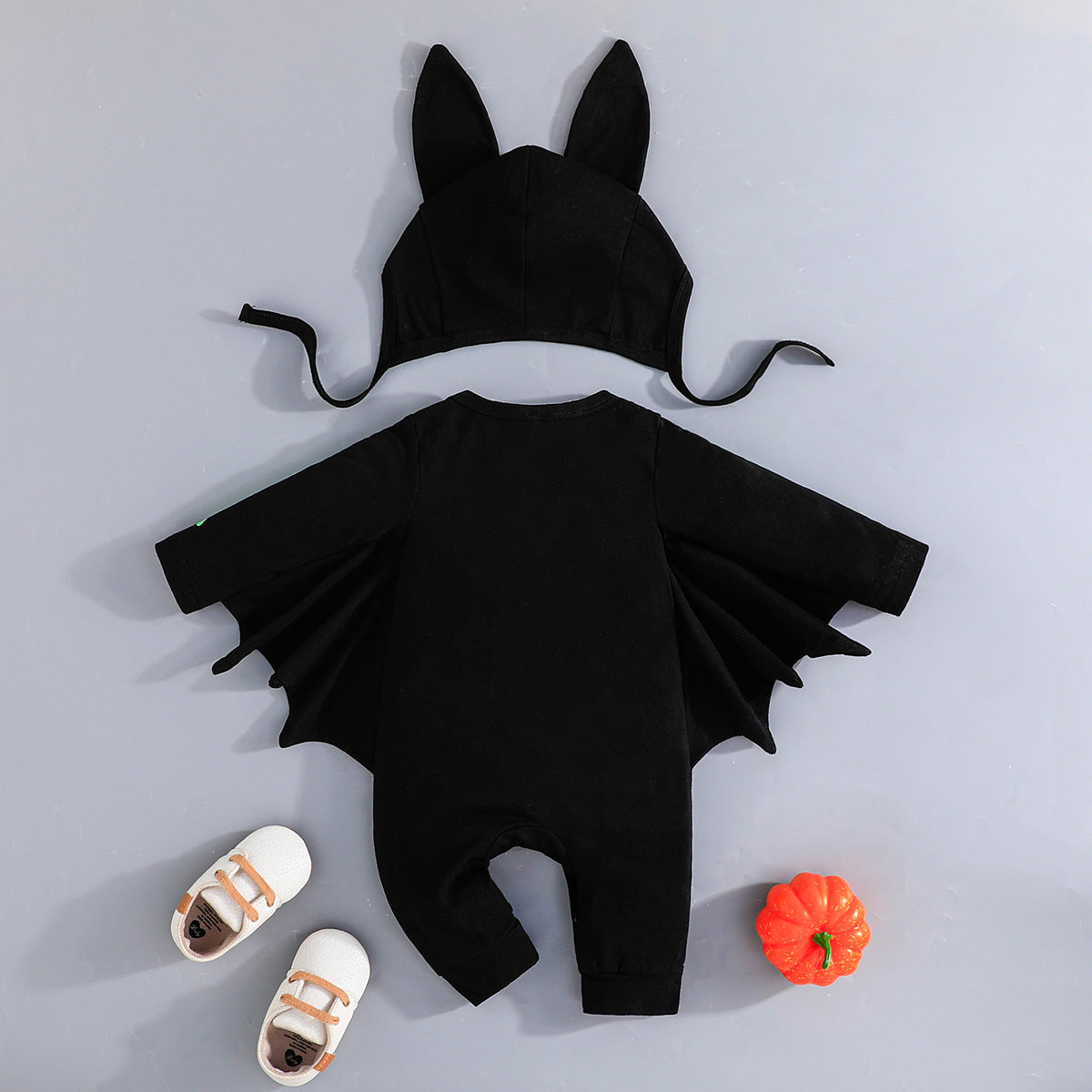 Pelele de manga larga con esqueleto de Halloween para niñas y bebés de otoño
