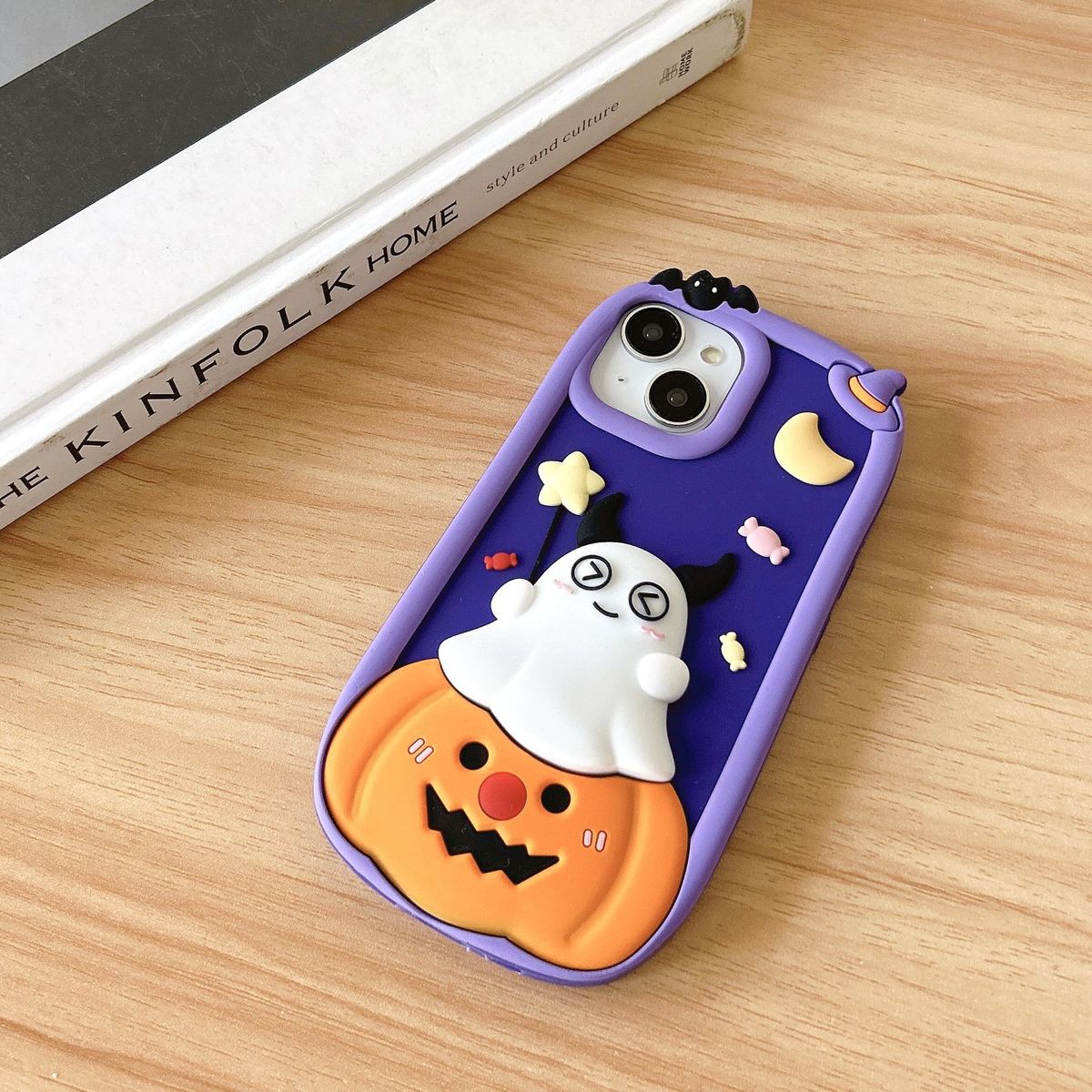 Women Cartoon Cute Halloween Ghost Pumpkin Phone Case