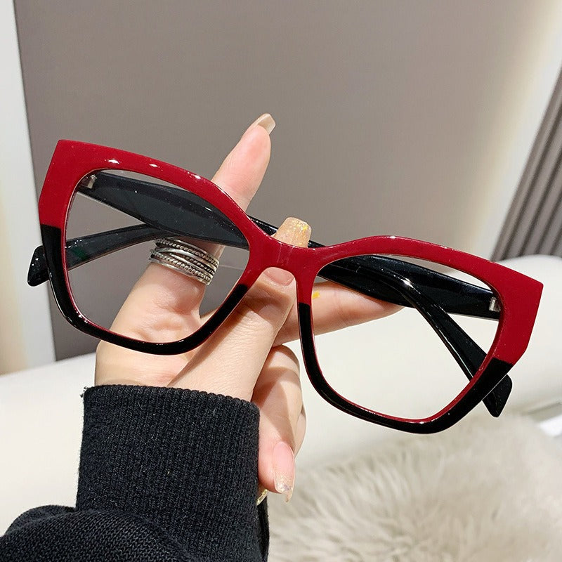 Monture de lunettes œil de chat pour femme - Design élégant en plastique