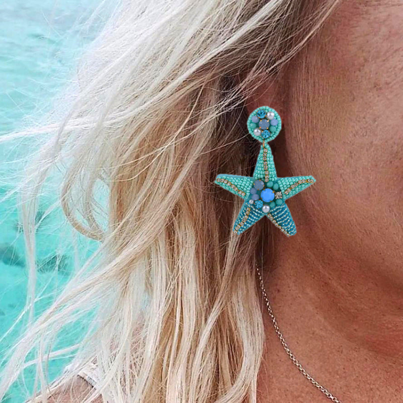 Summer Vacation Marine Style Shell Earrings
