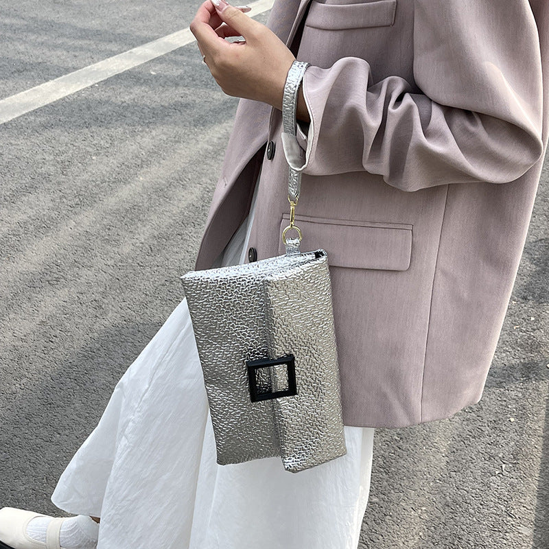 Simple Casual Solid Color Flap Clutch Bag