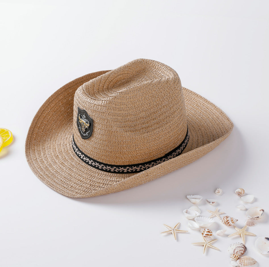 Fashion Casual Solid Color Straw Sunshade Hat