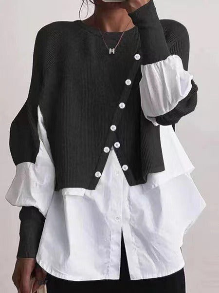 Women Fashion Casual Knitted Sweater Blouse