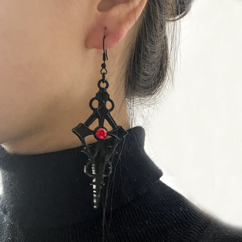 Boucles d'oreilles gothiques vintage pour femmes, mode Halloween