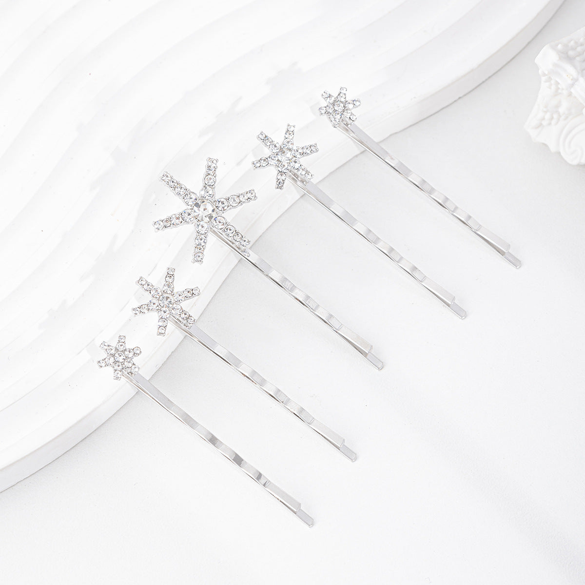 Pince flocon de neige en alliage strass tendance