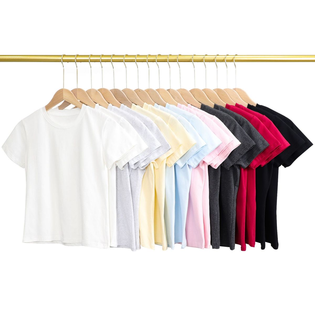 T-shirt d'été décontracté de couleur unie pour femme