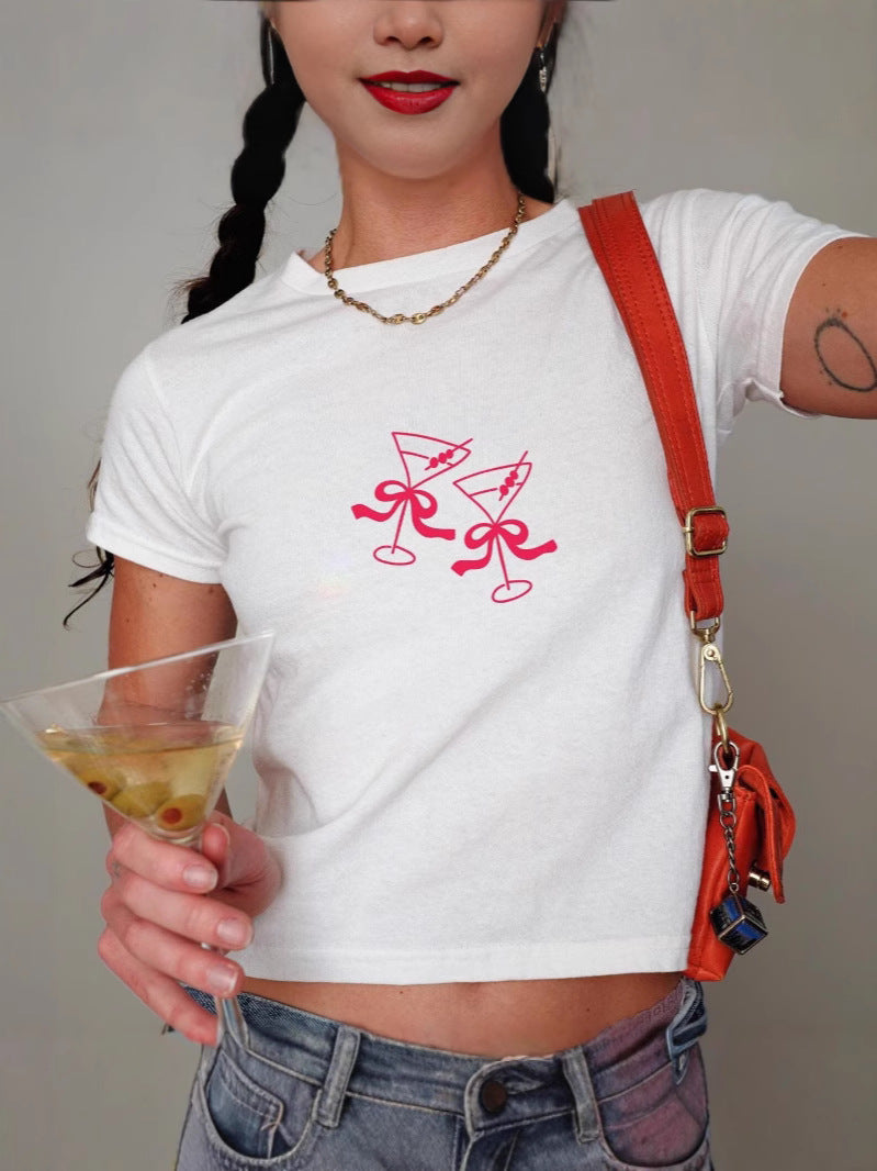 Women's Casual Summer Short Print Top