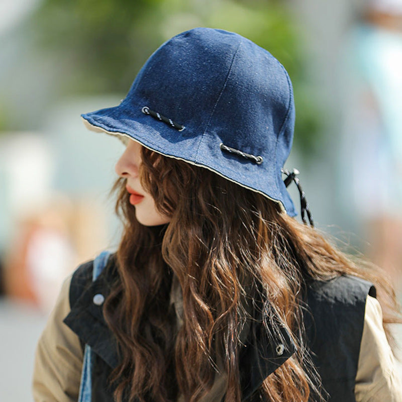 Sombreros de pescador casuales de color sólido para mujer de verano