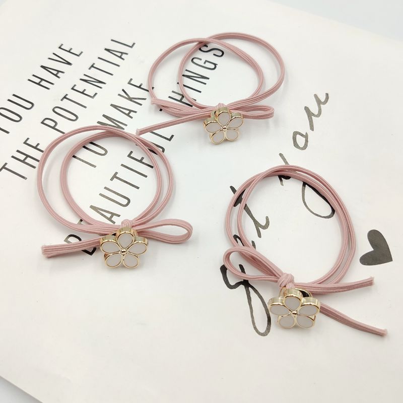 Women Fashion Solid Color Floral Hair Rope