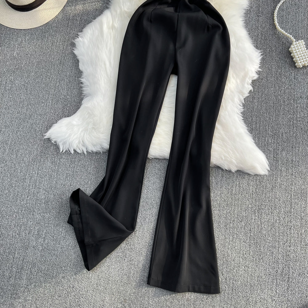 Sexy Women V Neck High Waist Spaghetti Strap Jumpsuits