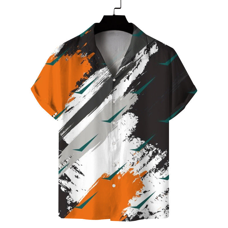 Men Fashion Casual Vacation 3D Palm Tree Print Shirt