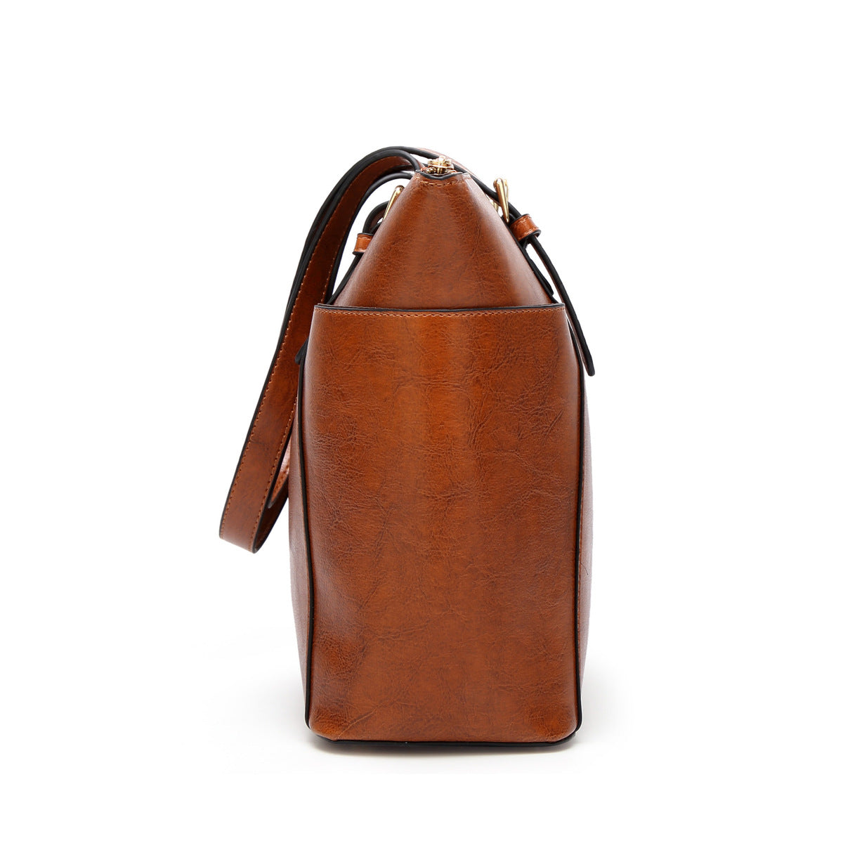 Fashion Women Vintage Oil Wax Leather Tote Bag