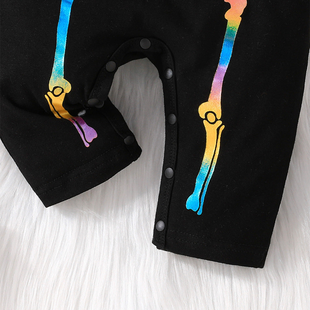 Pelele con estampado de esqueleto de Halloween para niños y niñas