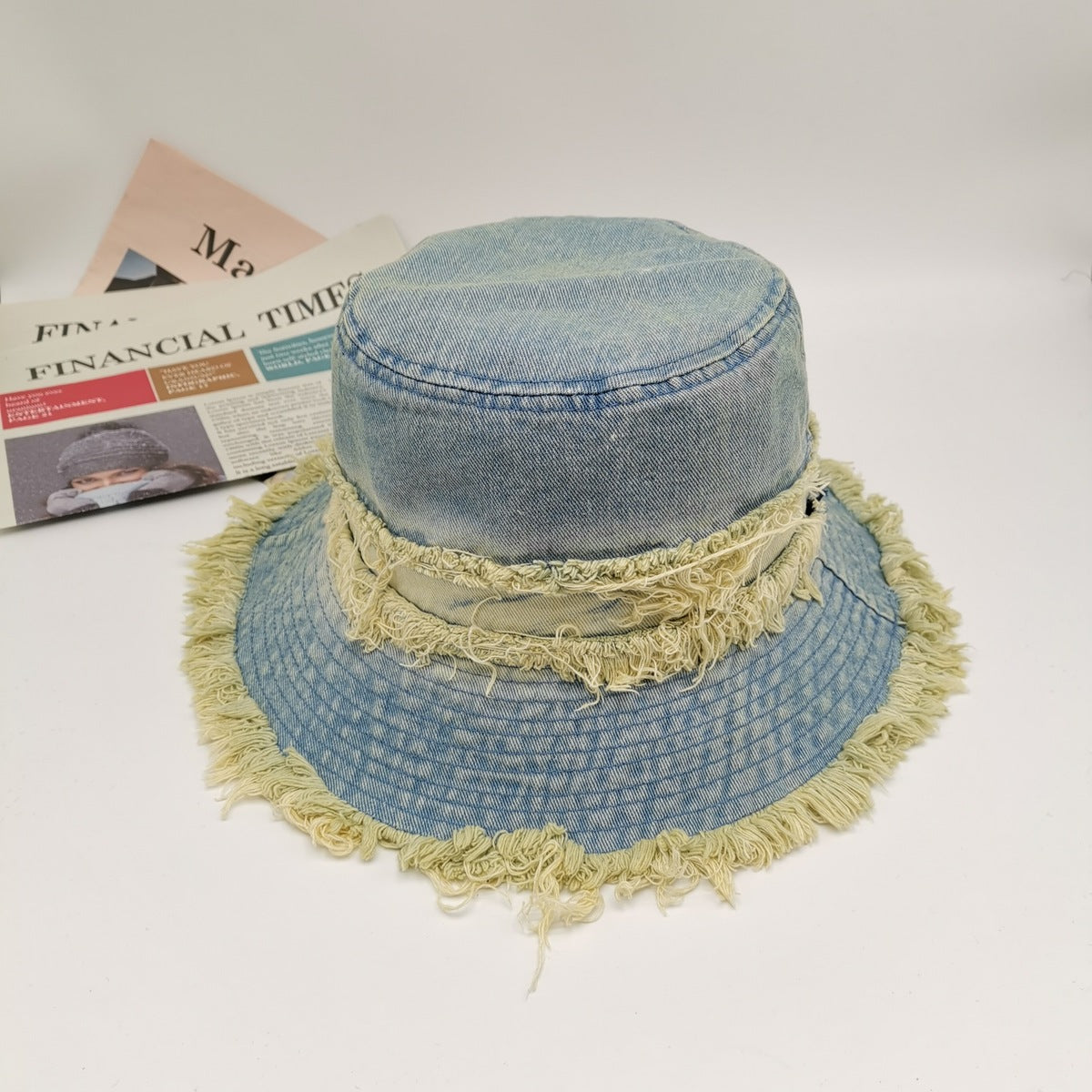Chapeaux bobs rétro en denim pour femmes