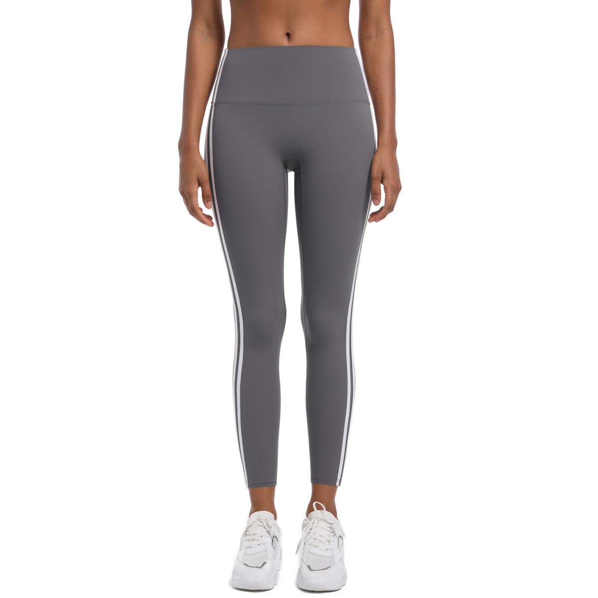 Leggings de sport taille haute à rayures pour femmes