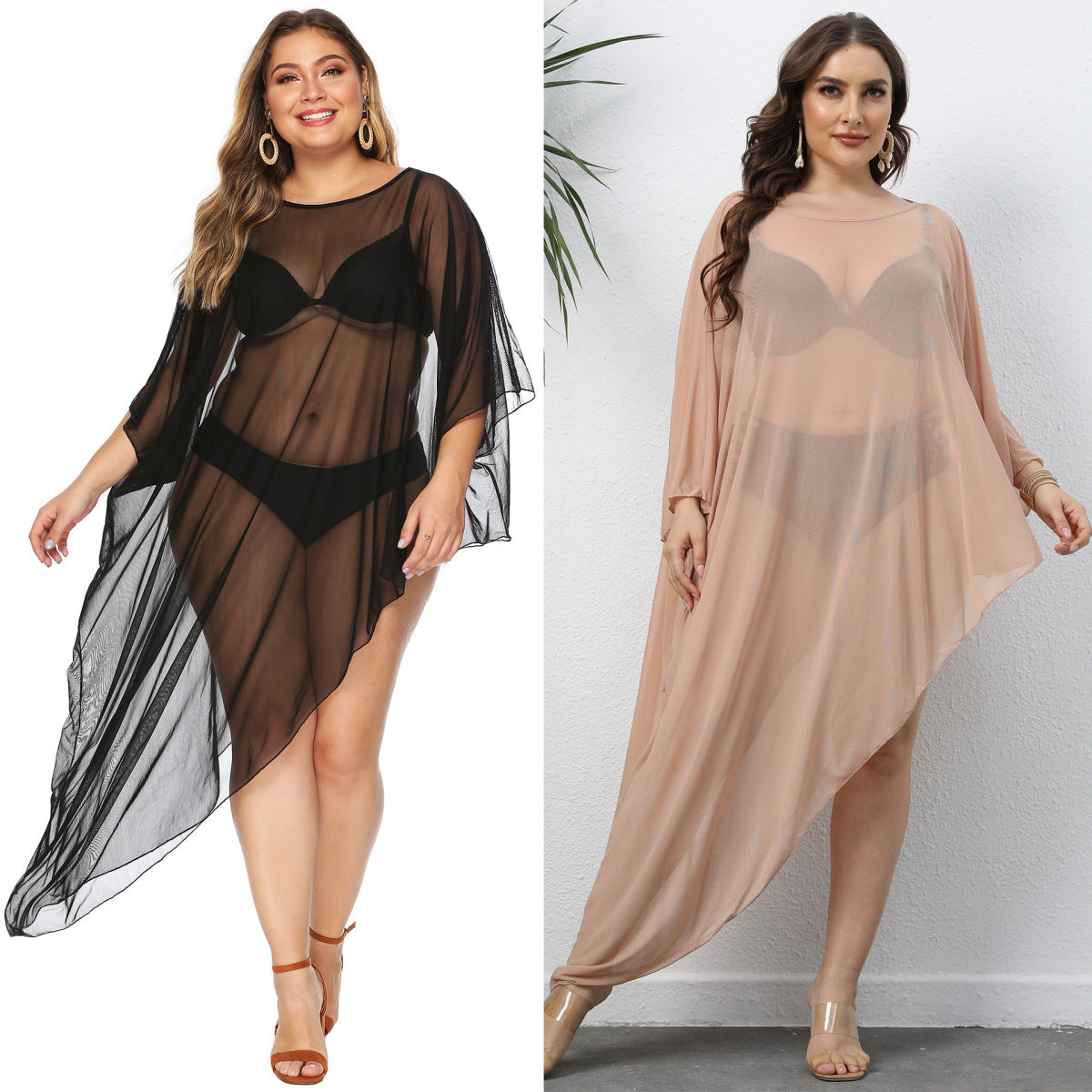 Vestido playero informal de verano para mujer, talla grande