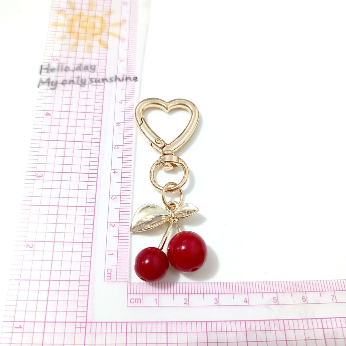 Personalized Creative Cherry Heart-Shaped Key Chain