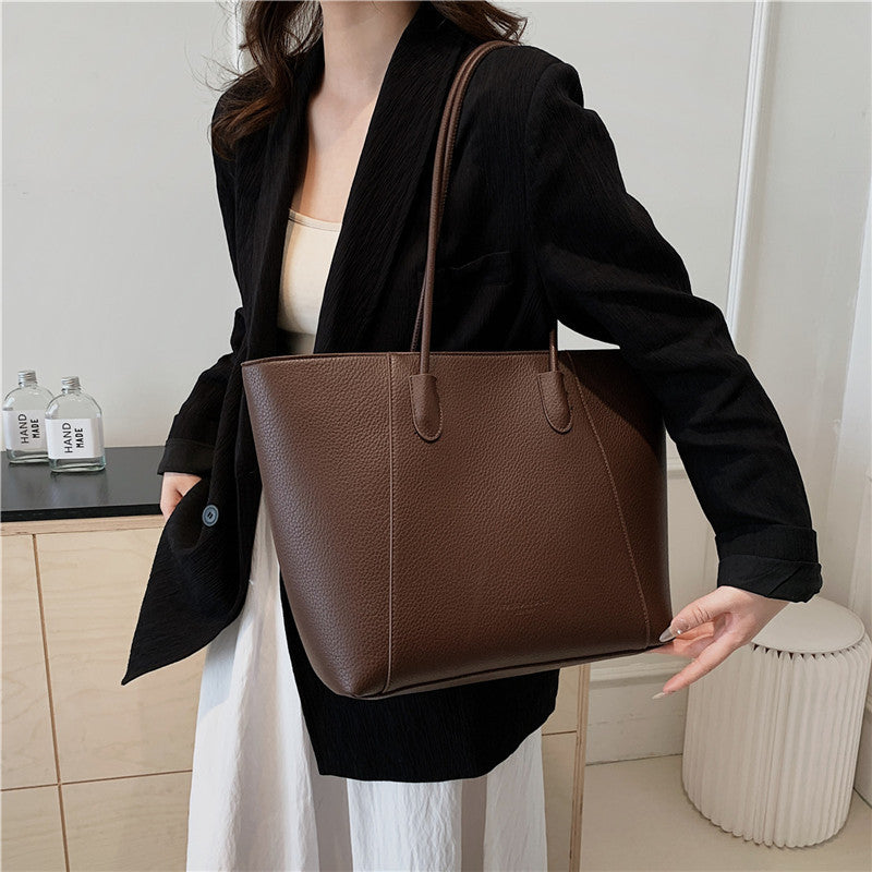 Bolso de mano vintage sencillo de gran capacidad