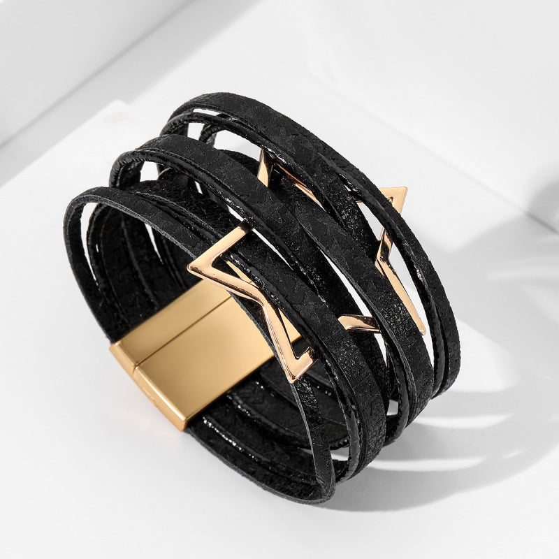 Bohemian Star Leather Multi-Layer Bracelet
