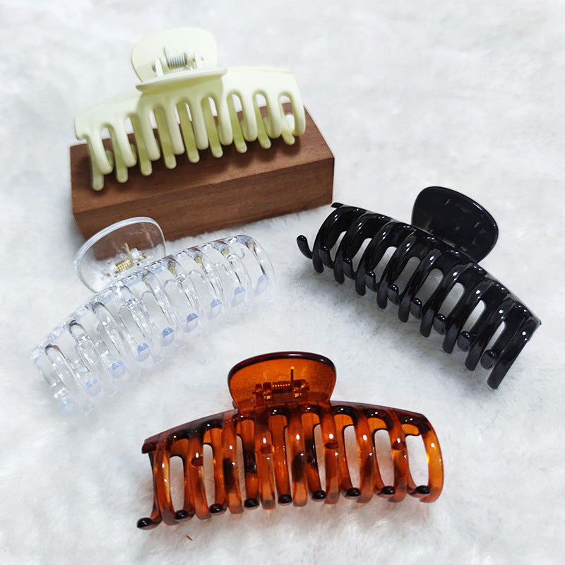 Simple Solid Color Grip Clip for Hair Styling