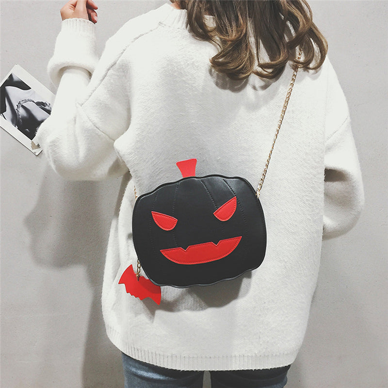 Bolso de poliéster con forma de calabaza y diablo para niños en Halloween