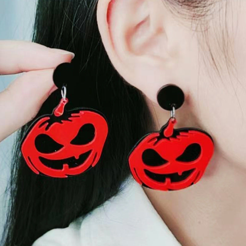 Halloween Women Funny Creative Pumpkin Ghost Earring
