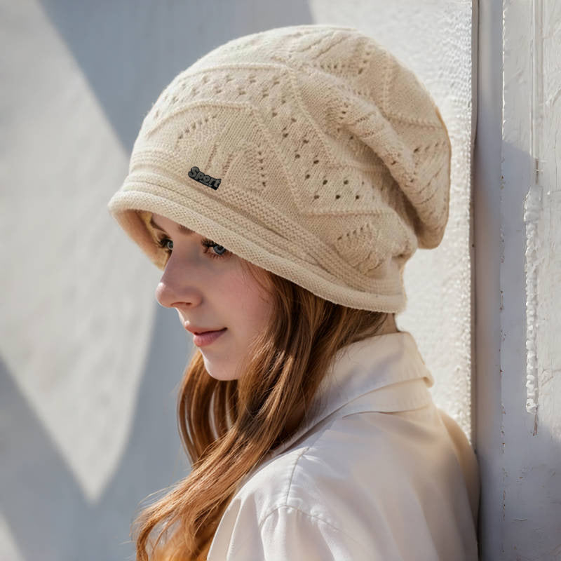 Women Fashion Casual Solid Color Knitted Hat