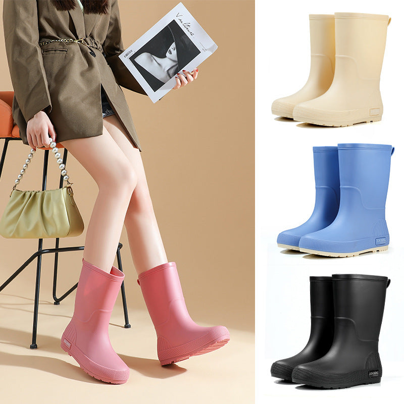 Botas de lluvia impermeables y antideslizantes para mujer