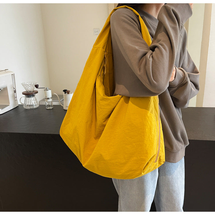 Fashion Casual Solid Color Canvas Shoulder Bag