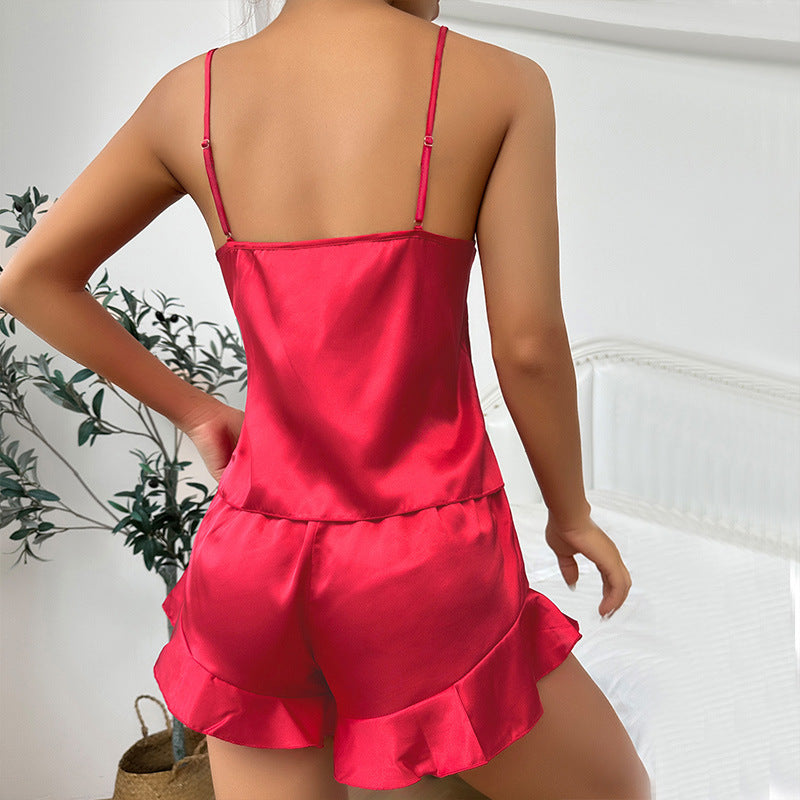 Women Elegant Fashion Pajamas Three-Piece Set
