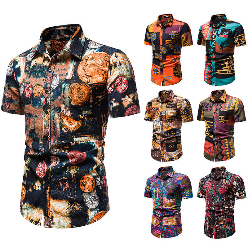 Camisa informal de verano para hombre para vacaciones en la playa