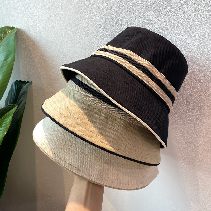 Sombreros de pescador con parasol y costuras de cinta sencillas para mujer