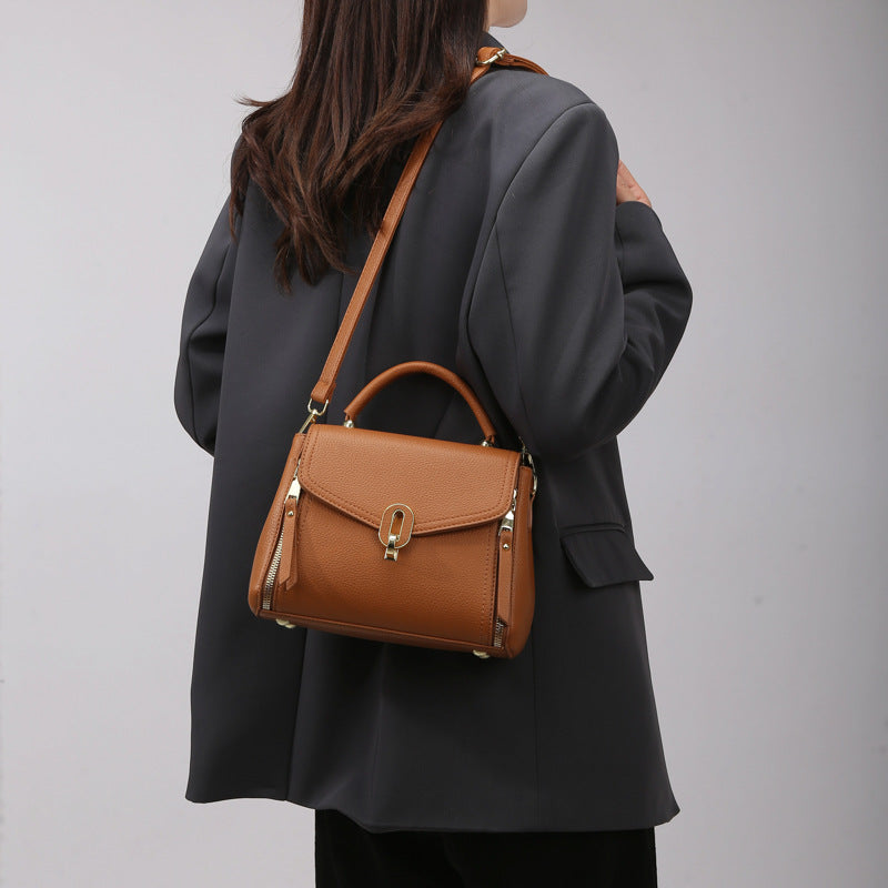 Elegante conjunto de bolso de mano de gran capacidad en color sólido