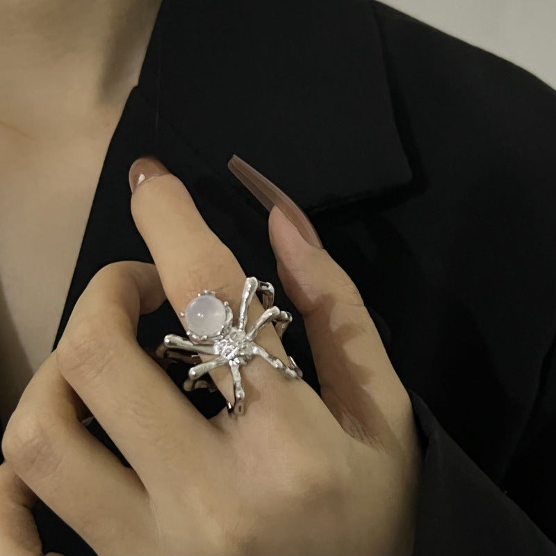 Anillo de araña punk de Diablo de moda para Halloween para mujer