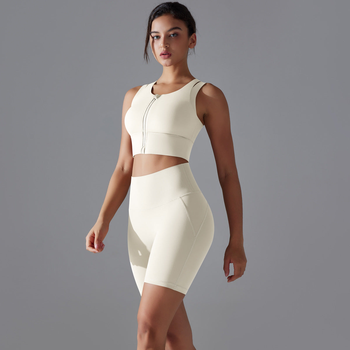 Women Yoga Solid Color Sports Two-Piece Set