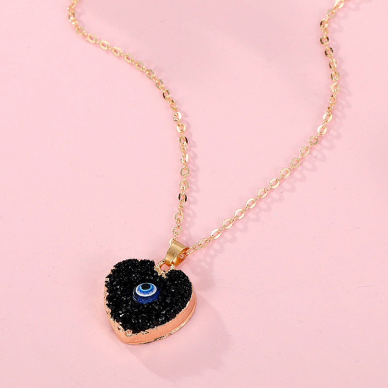 Bohemian Resin Imitation Gemstone Luck Eye Necklace