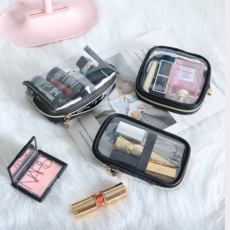 Bolsa de almacenamiento portátil transparente para cosméticos