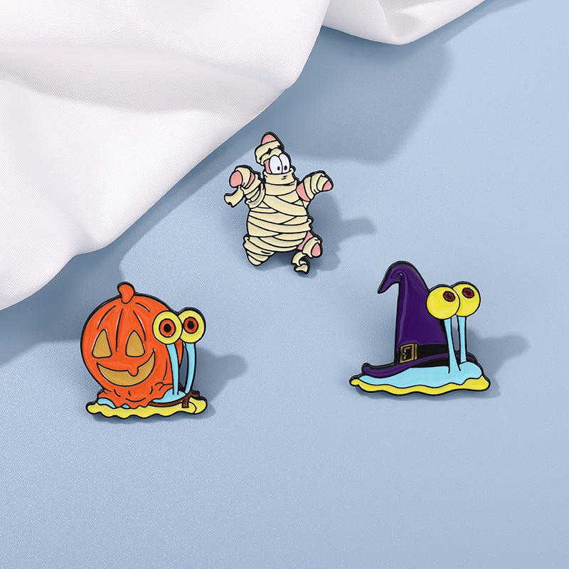 Halloween Cartoon Cute Animal Paint Brooch