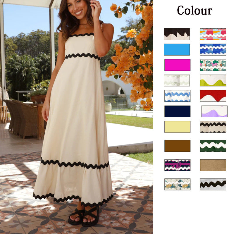 Women Casual Summer Vacation Floral Maxi Sun Dress