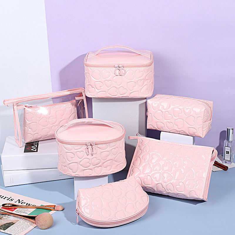 Bolsa de cosméticos con forma de corazón de San Valentín estilo Y2k de Dopamine